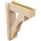 Ekena Millwork 6-in W x 18-in D x 26-in H Balboa Block Rough Cedar Woodgrain TimberThane Outlooker, Primed Tan OUTUR060X18X26BOA44RCPR - alternate 6